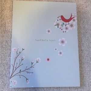 Van Cleef & Arpels Blue Floral Box with Red Bird